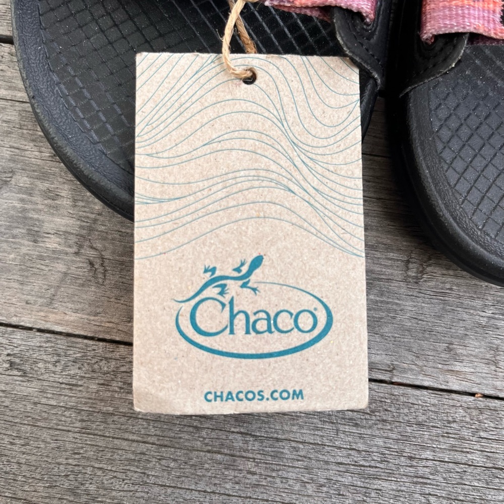 Chaco Women's Black and Red Strap Sandals - Picture 6 of 7